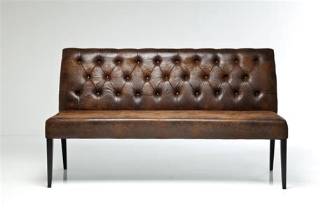 Leather Dining Bench With Back Foter