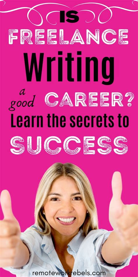 A Woman Giving Thumbs Up With The Words Is Freelance Writing A Good