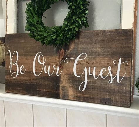 Be Our Guest Sign Guest Room Welcome Wedding Rustic Signs