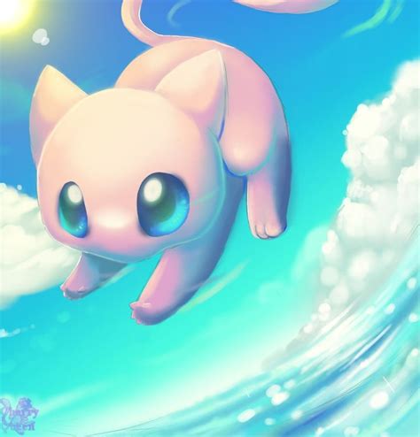 Adorable Mew Pokemon Art I Love How Pastel It Is Mew Looks Like Such