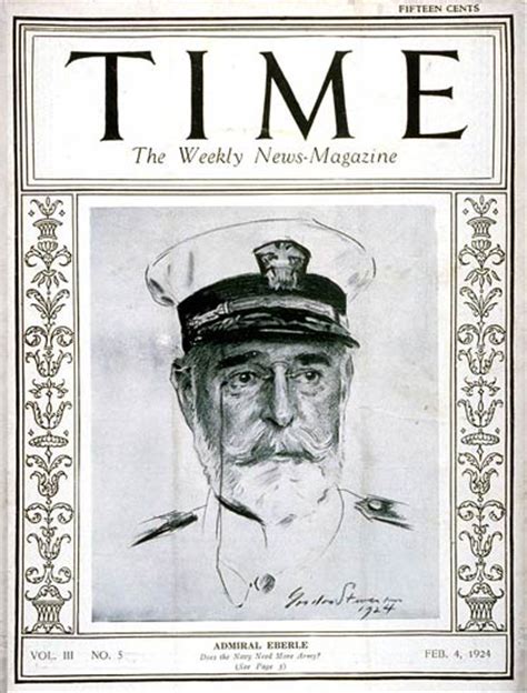 Time Magazine Cover Admiral Edward Eberle Feb 4 1924 Admirals