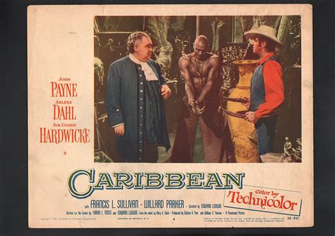 Movie Poster Caribbean Lobby Card 4 1952 John Payne