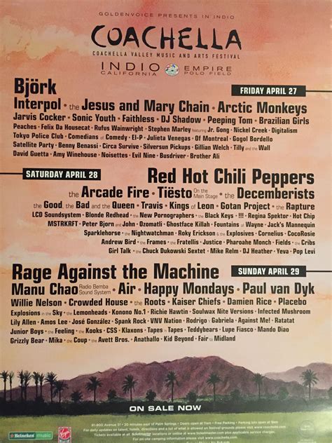 Coachella Festival Tickets 2023