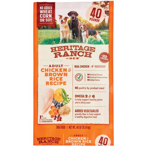 Nom nom fresh pet food. Heritage Ranch by H-E-B Chicken & Brown Rice Dry Dog Food ...