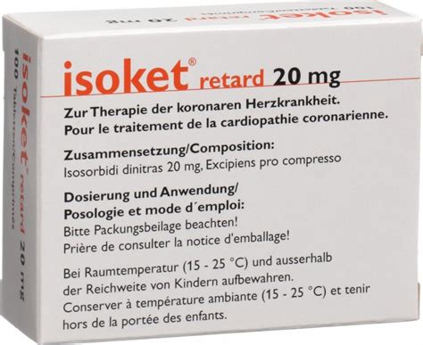 Isoket Retard Tabletten 20mg 100 Stück In Der Adler Apotheke