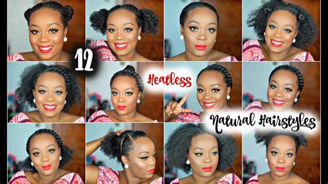 It's a good idea to wear a classy hairstyle while your full value afro is growing out. 12 Back to School Heatless Hairstyles| Short/Medium ...