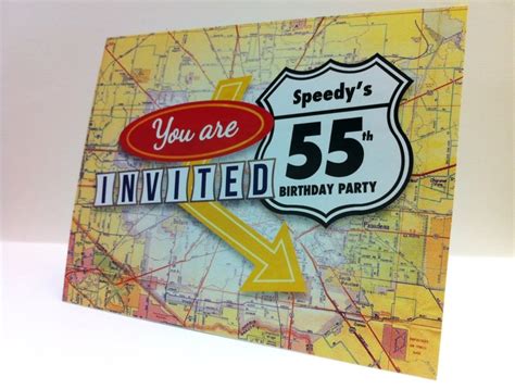 Invitation For My Dads Birthday Road Trip Themed Party Portfolio