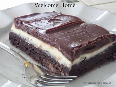 Welcome Home Blog ♥ Cream Cheese Brownies With Chocolate Ganache