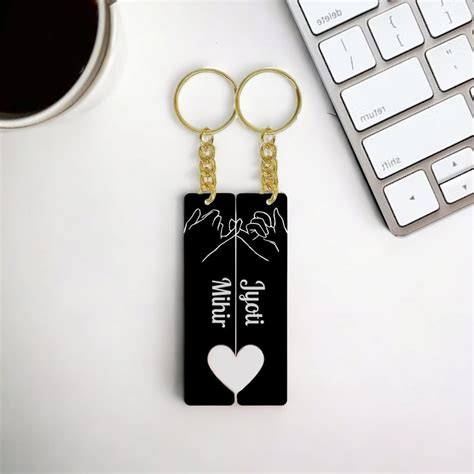 Matching Keychains For Couples Custom Key Ring Valentines Day Ts Nutcase