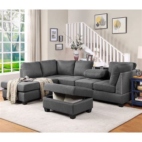 Reversible Sectional Sofa Sectional Sofa Couch Space Saving With