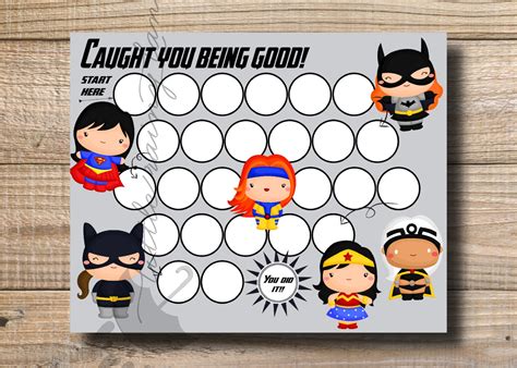 Free Printable Superhero Reward Chart Reward Chart Kids Printable
