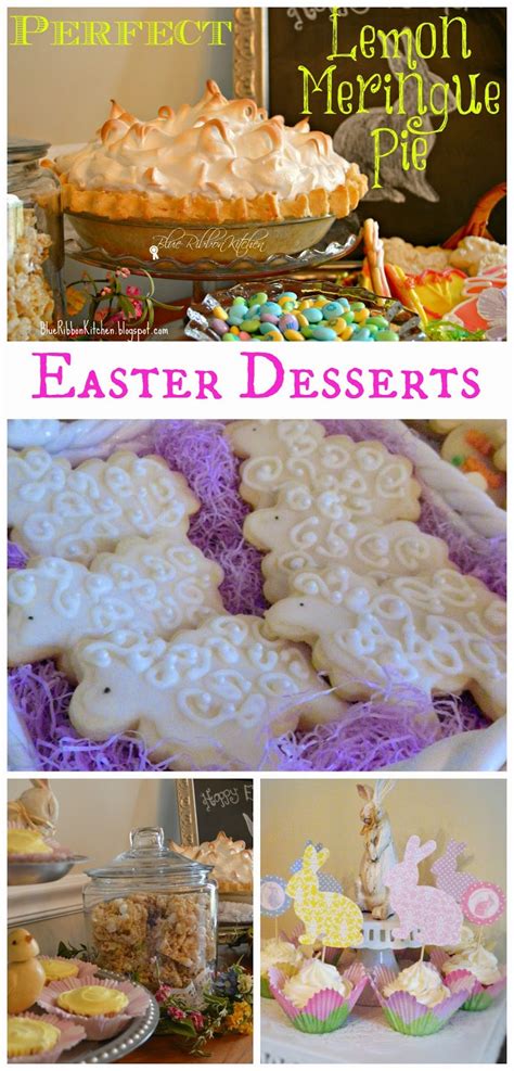 Check out these cute easter recipe ideas, including cakes, cupcakes, cookies and more sweet treats for the whole family to eat. Blue Ribbon Kitchen: Easter Dessert Ideas