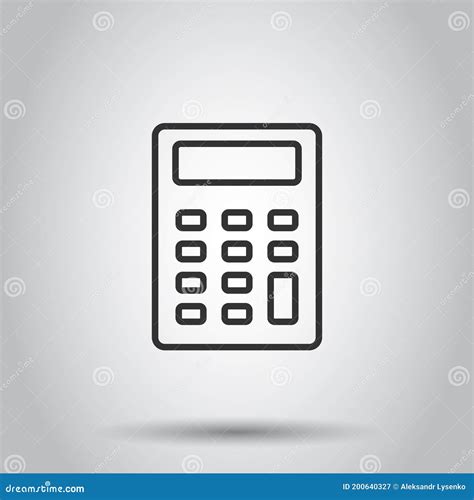 Calculator Icon In Flat Style Calculate Vector Illustration On White