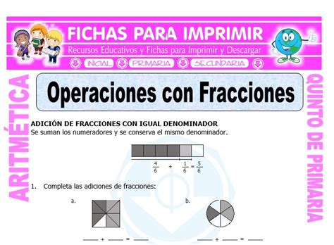 45 Problemas De Fracciones Con Respuesta Para Quinto De Primaria Png