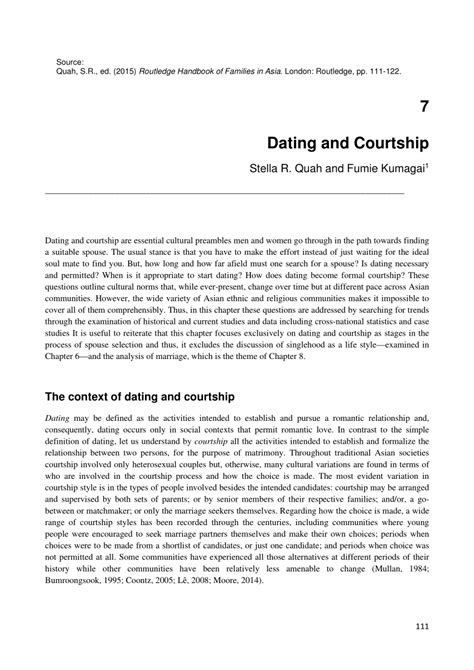 PDF Dating And Courtship