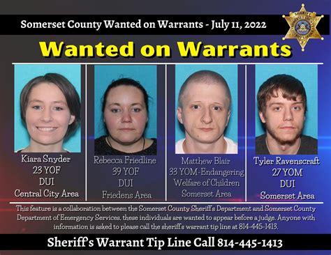 Four people wanted by Somerset County authorities