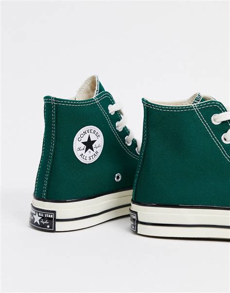 Converse Chuck 70 Hi Sneakers In Dark Green Asos In 2021 Swag Shoes