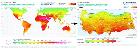 Global Horizontal Irradiation Maps That Exist In 29 For The Earth And