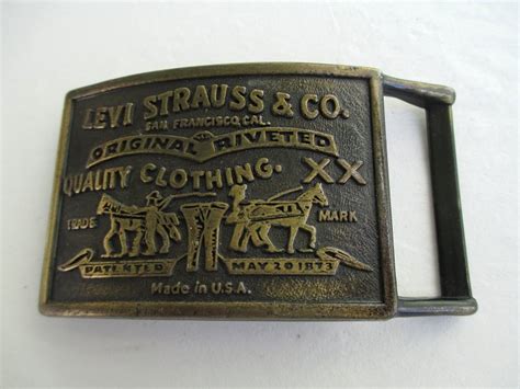 Levi Strauss Co Brass Belt Buckle 90514 5384