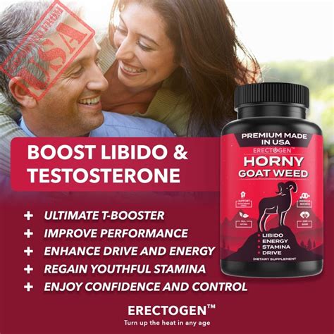 Extra Premium Horny Goat Weed Muscle Builder And Testosterone Booster For Men Made In Usa