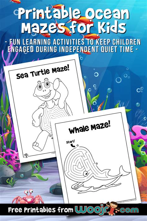 Printable Ocean Mazes For Kids Woo Jr Kids Activities In 2021