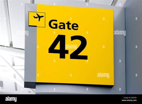 Signs For Departure Gate In American Airlines Terminal 8 Jfk Airport