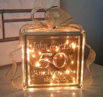 And it is a testament to the love, strength, and unity of the relationship. 50th Anniversary Glass Block $35 Xpressables.com | 50th ...