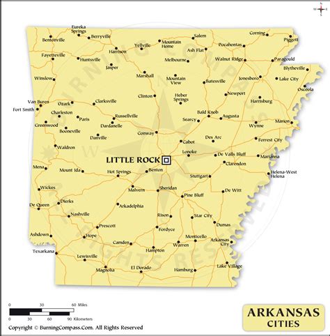 Arkansas Cities Map, Arkansas State Map with Cities