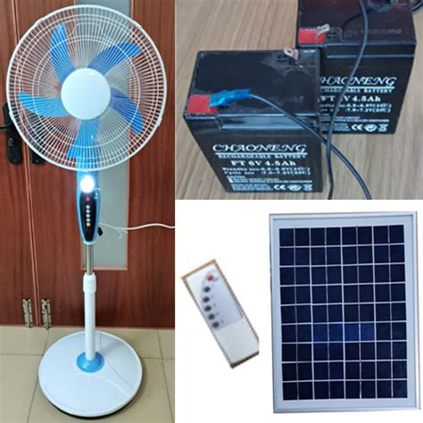 High Efficiency Off Grid 12v Dc Motor Rechargeable Solar Powered Stand Fan China Solar Fan And