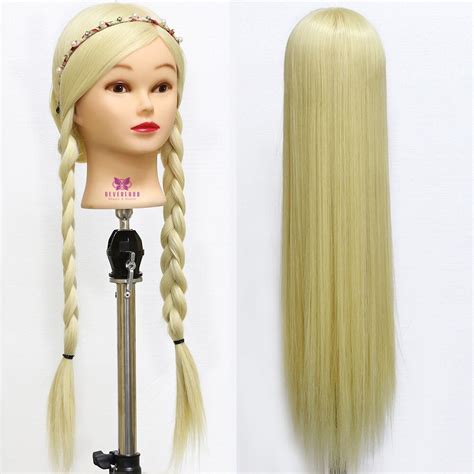 Buy 30 Inch Long Blonde Hair Hairdressing Head
