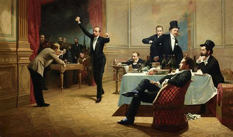 A painting party and birthday dinner party! The dinner party Painting by Ferencz Paczka