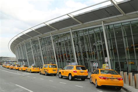 Nyc Taxi At Delta Airline Terminal 4 At Jfk International Airport In