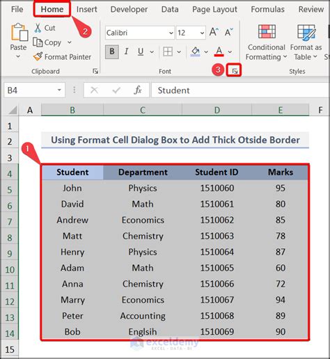 How To Add Thick Box Border In Excel Easy Methods