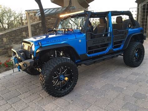 Check out our jeep wrangler selection for the very best in unique or custom, handmade pieces from our car parts & accessories shops. Custom Built Hydro Blue Jeep Wrangler JK Unlimited Rubicon ...