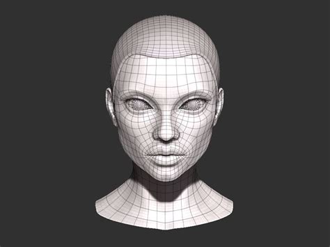 Stylized Female Head 3D Model 12 Obj Blend Fbx Ztl Unknown Free3D