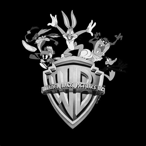 Exclusive Wb 100 Warner Bros Shield Looney Tunes Black And White Fleece