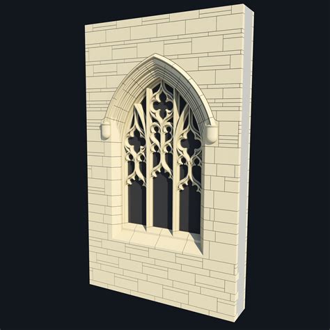 3ds Arched Gothic Window