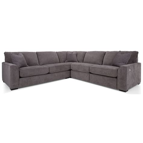 Decor Rest 2786 3 Piece Reclining Sectional Sofa With Storage Stoney