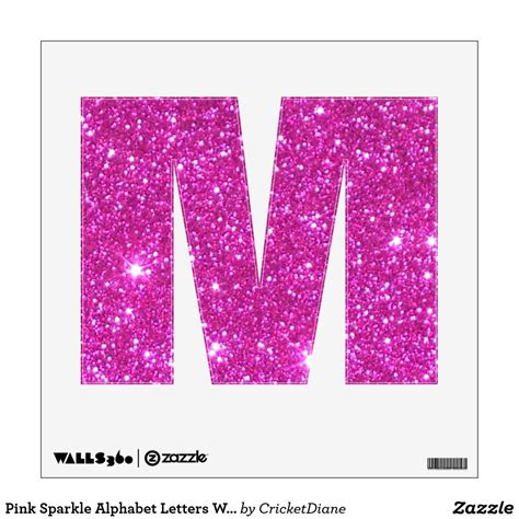 Pink Sparkle Alphabet Letters Wall Decal Wall Letter Decals Wall Decals Alphabet Letters