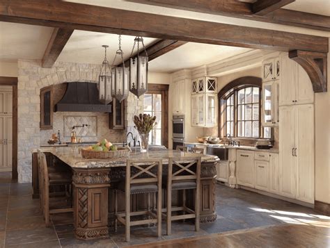 Place the level on one side of the cabinet from front to back and check the reading. Old World-Inspired Kitchen with Distressed Cabinets - Beck ...