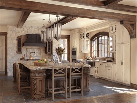 Old World-Inspired Kitchen with Distressed Cabinets - Beck ...
