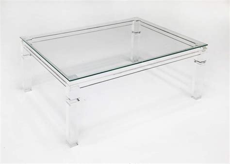 Acrylic And Glass Coffee Table Perch Decor