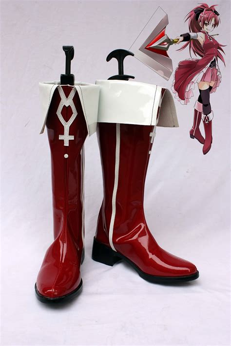 Puella Magi Madoka Magica Kyoko Sakura Cosplay Boots Shoes 998 70