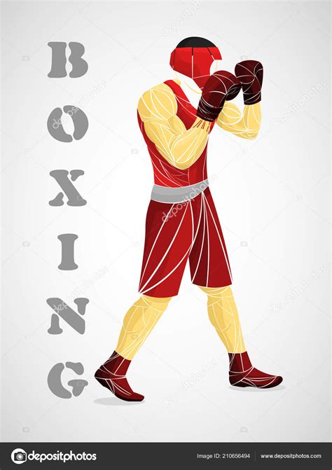 Boxer From Particles Boxing Vector Illustration Boxer Silhouette