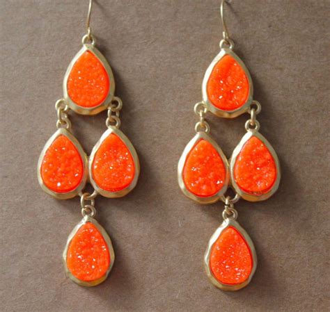 Neon Orange Earrings Neonearrings Neonorange Neonaccessories