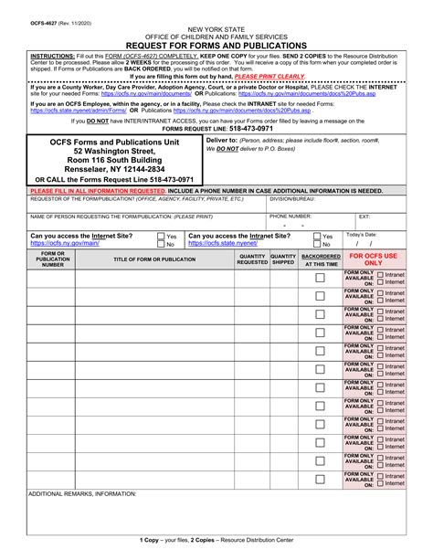 Ocfs 4627 Request For Forms And Publications Forms Docs 2023