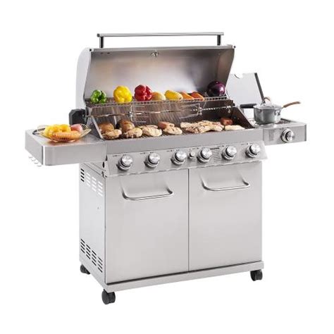 Monument Grills 6 Burner Propane Gas Grill In Stainless With Led
