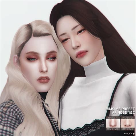 Mmsims Preset Af Nose 1 2 Skintones Mysims4mods