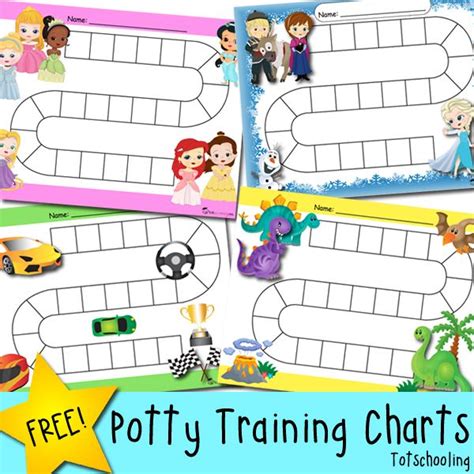 Free Potty Training Progress And Reward Charts Potty Training Sticker