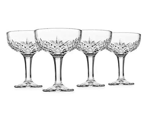 Godinger Champagne Coupe Barware Glasses Set Of 4 6oz Dublin Crys Advanced Mixology